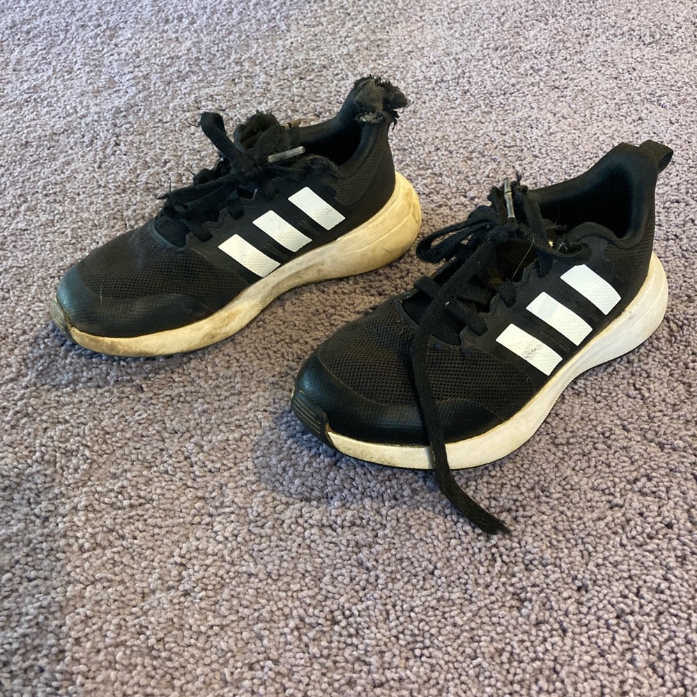 Adidas Kids Black and White Sneakers